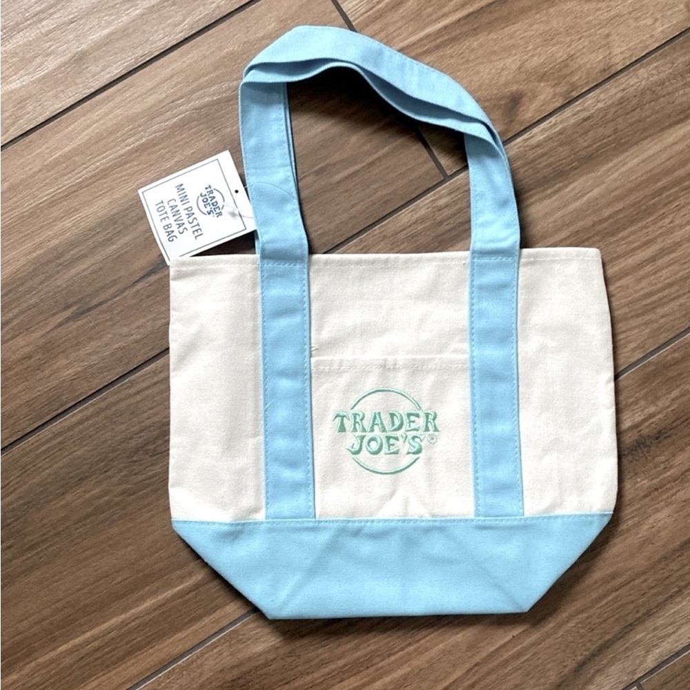Blue and Cream Tote Bag